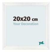Marco de Fotos 20x20cm Blanco Vintage MDF Pisa Delantera Tamano | Yourdecoration.es