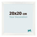Marco de Fotos 20x20cm Blanco Vintage MDF Pisa Delantera Tamano | Yourdecoration.es