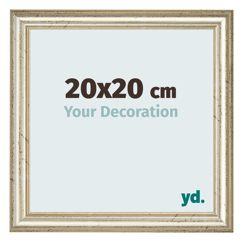 Marco de Fotos 20x20cm Brillo Metalico MDF Lazio Delantera Tamano | Yourdecoration.es