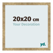 Marco de Fotos 20x20cm Dorado Antiguo MDF Bologna Delantera Tamano | Yourdecoration.es