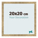 Marco de Fotos 20x20cm Dorado Antiguo MDF Bologna Delantera Tamano | Yourdecoration.es