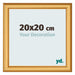 Marco de Fotos 20x20cm Dorado Matte MDF Lazio Delantera Tamano | Yourdecoration.es