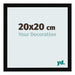 Marco de Fotos 20x20cm Negro Brillante MDF Bologna Delantera Tamano | Yourdecoration.es