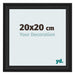 Marco de Fotos 20x20cm Negro Grano De Madera MDF Lazio Delantera Tamano | Yourdecoration.es