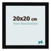 Marco de Fotos 20x20cm Negro Plateado Pulido MDF Pisa Delantera Tamano | Yourdecoration.es