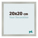 Marco de Fotos 20x20cm Plateado Mate MDF Bologna Delantera Tamano | Yourdecoration.es