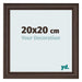 Marco de Fotos 20x20cm Roble Oscuro MDF Lazio Delantera Tamano | Yourdecoration.es