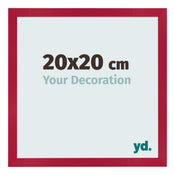 Marco de Fotos 20x20cm Rojo MDF Bologna Delantera Tamano | Yourdecoration.es