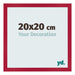 Marco de Fotos 20x20cm Rojo MDF Bologna Delantera Tamano | Yourdecoration.es