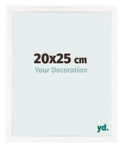 Marco de Fotos 20x25 cm Blanco Brillante MDF Bologna Delantera Tamano | Yourdecoration.es