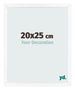 Marco de Fotos 20x25 cm Blanco Mate MDF Bologna Delantera Tamano | Yourdecoration.es
