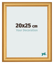 Marco de Fotos 20x25cm Dorado Matte MDF Lazio Delantera Tamano | Yourdecoration.es