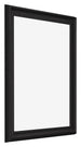 Marco de Fotos 20x25cm Negro Grano De Madera MDF Lazio Delantera Oblicuo | Yourdecoration.es