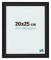 Marco de Fotos 20x25cm Negro Grano De Madera MDF Lazio Delantera Tamano | Yourdecoration.es