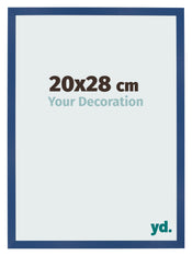 Marco de Fotos 20x28 cm Azul Oscuro MDF Bologna Delantera Tamano | Yourdecoration.es
