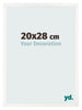 Marco de Fotos 20x28 cm Blanco Brillante MDF Bologna Delantera Tamano | Yourdecoration.es
