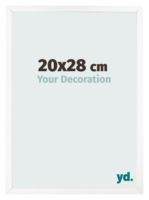 Marco de Fotos 20x28 cm Blanco Mate MDF Bologna Delantera Tamano | Yourdecoration.es