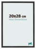 Marco de Fotos 20x28 cm Negro Mate MDF Bologna Delantera Tamano | Yourdecoration.es