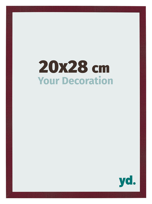 Marco de Fotos 20x28 cm Vino Tinto Barrido MDF Bologna Delantera Tamano | Yourdecoration.es