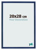 Marco de Fotos 20x28cm Azul Oscuro Barrido MDF Bologna Delantera Tamano | Yourdecoration.es