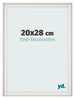 Marco de Fotos 20x28cm Blanco Barrido MDF Lazio Delantera Tamano | Yourdecoration.es