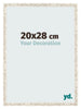 Marco de Fotos 20x28cm Blanco Vintage MDF Bologna Delantera Tamano | Yourdecoration.es