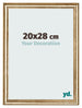 Marco de Fotos 20x28cm Dorado Antiguo MDF Lazio Delantera Tamano | Yourdecoration.es