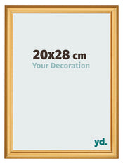 Marco de Fotos 20x28cm Dorado Matte MDF Lazio Delantera Tamano | Yourdecoration.es