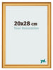 Marco de Fotos 20x28cm Dorado Matte MDF Lazio Delantera Tamano | Yourdecoration.es