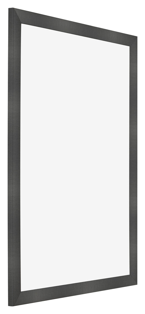 Marco de Fotos 20x28cm Negro Plateado Pulido MDF Pisa Delantera Oblicuo | Yourdecoration.es