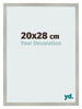 Marco de Fotos 20x28cm Plateado Mate MDF Bologna Delantera Tamano | Yourdecoration.es