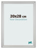 Marco de Fotos 20x28cm Plateado Mate MDF Lazio Delantera Tamano | Yourdecoration.es