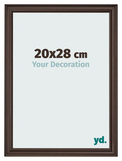 Marco de Fotos 20x28cm Roble Oscuro MDF Lazio Delantera Tamano | Yourdecoration.es