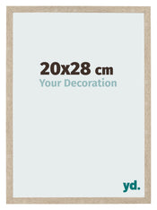 Marco de Fotos 20x28cm Roble Sonoma MDF Bologna Delantera Tamano | Yourdecoration.es