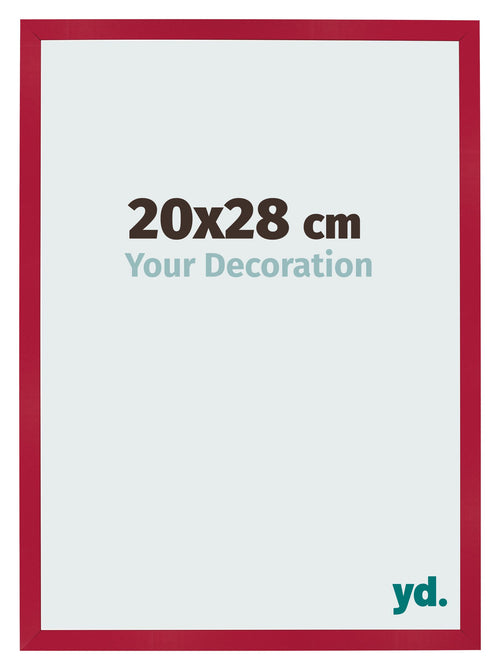 Marco de Fotos 20x28cm Rojo MDF Bologna Delantera Tamano | Yourdecoration.es