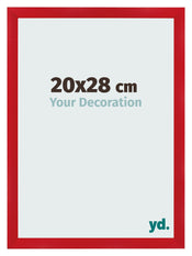 Marco de Fotos 20x28cm Rojo MDF Pisa Delantera Tamano | Yourdecoration.es