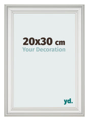 Marco de Fotos 20x30cm Blanco Barrido MDF Lazio Delantera Tamano | Yourdecoration.es