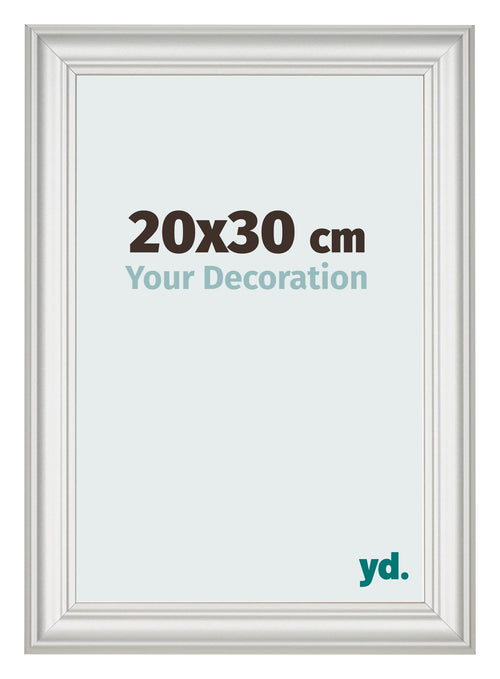 Marco de Fotos 20x30cm Blanco Barrido MDF Lazio Delantera Tamano | Yourdecoration.es