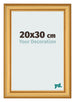 Marco de Fotos 20x30cm Dorado Matte MDF Lazio Delantera Tamano | Yourdecoration.es