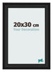Marco de Fotos 20x30cm Negro Grano De Madera MDF Lazio Delantera Tamano | Yourdecoration.es