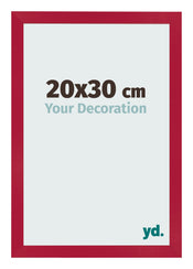 Marco de Fotos 20x30cm Rojo MDF Bologna Delantera Tamano | Yourdecoration.es
