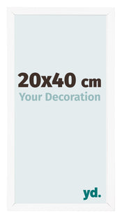Marco de Fotos 20x40 cm Blanco Mate MDF Bologna Delantera Tamano | Yourdecoration.es
