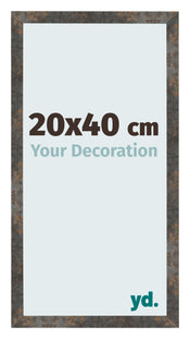 Marco de Fotos 20x40 cm Metal Oxidado MDF Bologna Delantera Tamano | Yourdecoration.es