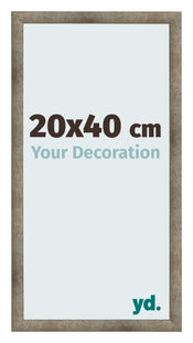 Marco de Fotos 20x40 cm Metal Vintage MDF Bologna Delantera Tamano | Yourdecoration.es