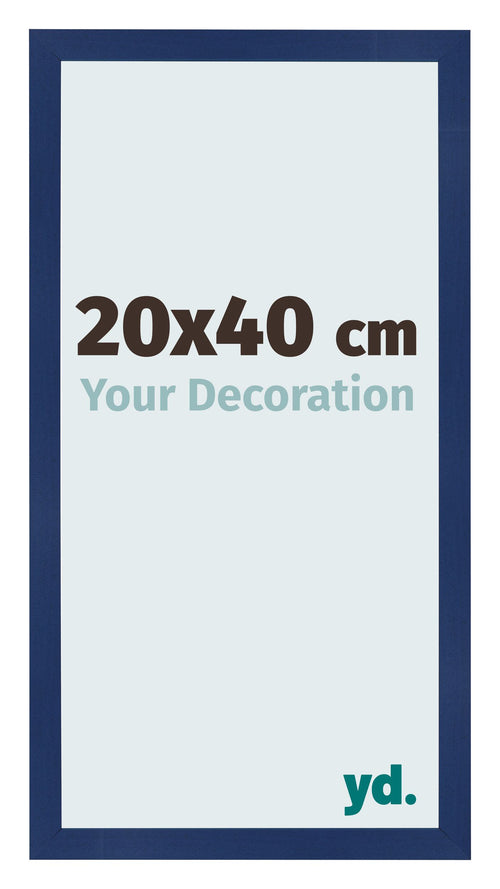 Marco de Fotos 20x40cm Azul Oscuro Barrido MDF Bologna Delantera Tamano | Yourdecoration.es