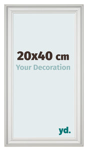 Marco de Fotos 20x40cm Blanco Barrido MDF Lazio Delantera Tamano | Yourdecoration.es