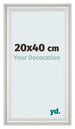 Marco de Fotos 20x40cm Blanco Barrido MDF Lazio Delantera Tamano | Yourdecoration.es
