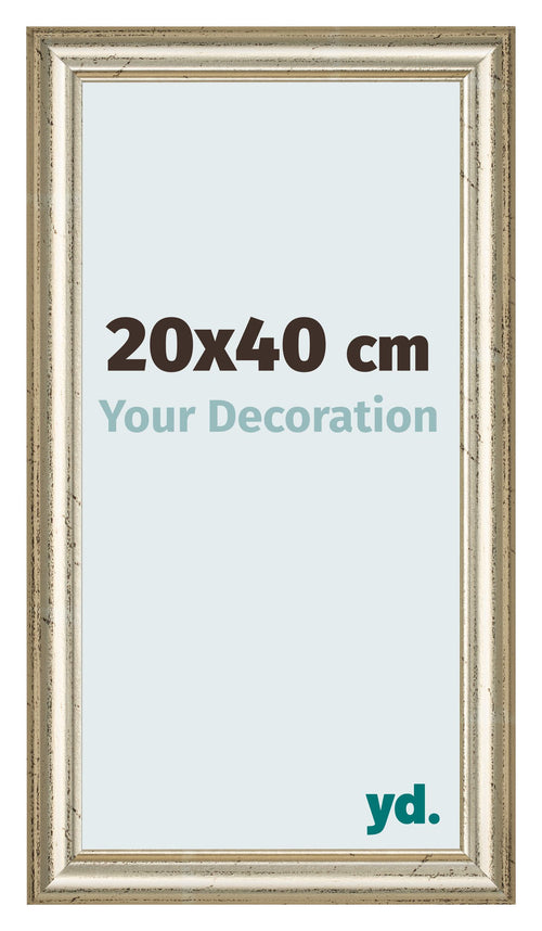 Marco de Fotos 20x40cm Brillo Metalico MDF Lazio Delantera Tamano | Yourdecoration.es