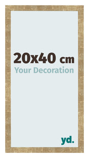 Marco de Fotos 20x40cm Dorado Antiguo MDF Bologna Delantera Tamano | Yourdecoration.es