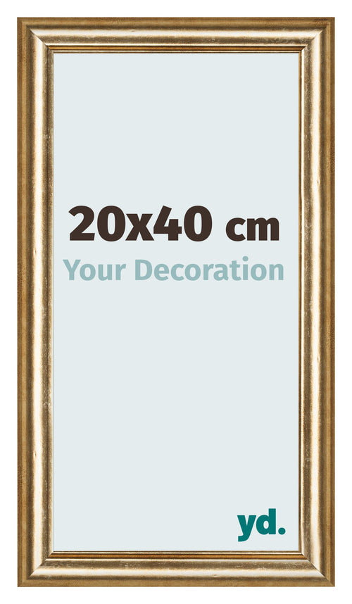 Marco de Fotos 20x40cm Dorado Antiguo MDF Lazio Delantera Tamano | Yourdecoration.es